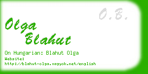 olga blahut business card